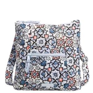 Vera Bradley Lisbon Medallion Hipster Quilted Crossbody Bag Blue